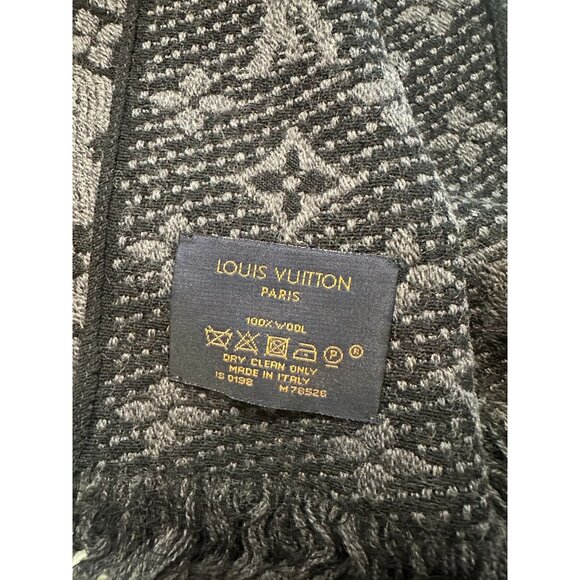Louis Vuitton Monogram Scarf 100% Wool Made In Italy - Picture 3 of 3